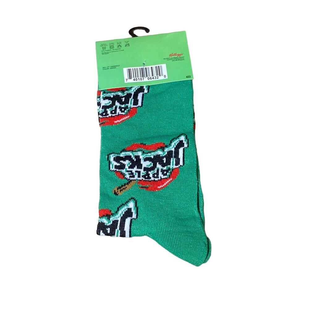 Kellogg's - Apple Jacks - Green - Size Men's 6-12 - One Pair - Novelty Socks - Picture 3 of 5